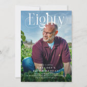 Invitation Elégante HUITIÈME Photo 30e fête d'anniversaire (Devant)