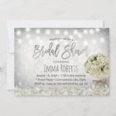 Invitation Elégante Hydrangea Jar Rustique Fête des mariées f (Devant)