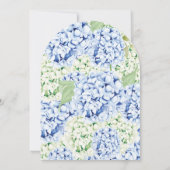 Invitation Elégante Hydrangée Bleue Douche nuptiale Invitatio (Dos)