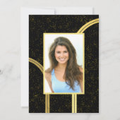 Invitation Élégante infirmière Médicale fête de graduation Or (Dos)