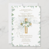 Invitation Elegante Invitación De Boda Católica Bilingüe Inv (Devant)
