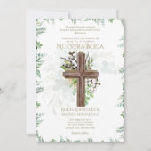 Invitation Elegante Invitación De Boda Católica Bilingüe Inv (Devant)