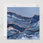 Invitation Elegante invitación de Quinceañera Azul y Rosa (Dos)