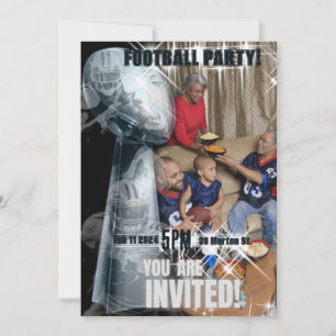 Invitation Élégante Joueur de Football avec Photo
