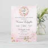 Invitation Elégante Koala Girly Pony Baby shower (Debout devant)