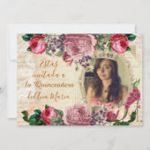 Invitation Elegante lamentable de la Quinceanera (Devant)