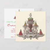 Invitation Élégante langouste Vintage / Écloserie (Devant / Derrière)