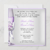 Invitation Elégante Lavande de Mariage Lilac Champagne 3 (Dos)