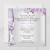 Invitation Élégante Lavande de mariage violet Lilac 4b (Dos)