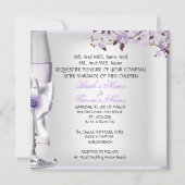 Invitation Élégante Lavande de mariage violet Lilac 6 (Dos)