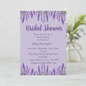 Invitation Élégante Lavande Fête des mariées violette (Debout devant)