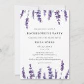 Invitation Elégante lavande florale Bachelorette Party (Devant)