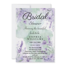 Élégante Lavande Florale Douche nuptiale Invitatio