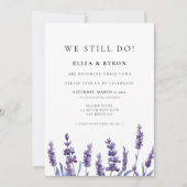 Invitation Élégante Lavande Florale Nous Vivons Encore Le Ren (Devant)