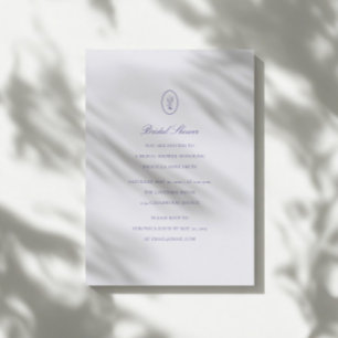 Invitation Élégante Lavande minimale Fête des mariées florale
