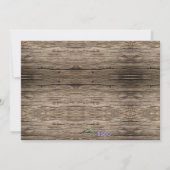 Invitation Elégante lavande rustique Mariage enregistrer la d (Dos)