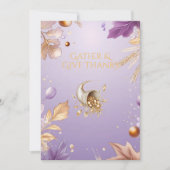 Invitation Elégante Lavande Thanksgiving avec Cornucopia (Devant)