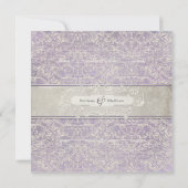 Invitation Elégante Lavande Vintage Lace Aquarelle (Dos)