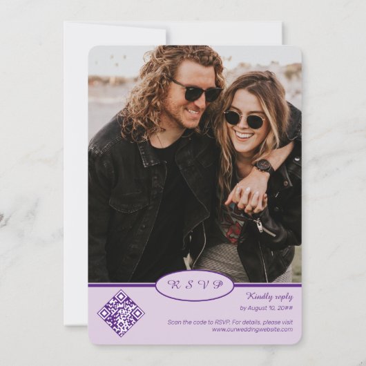 Invitation Élégante Lavande violette Bubbly Mariage champagne (Dos)