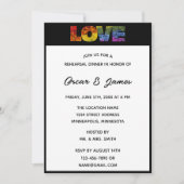 Invitation Elégante lettre d'AMOUR Thème de fierté (Devant)