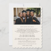 Invitation Élégante lettre de fin d'études | Graduation à pen (Dos)