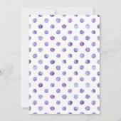 Invitation Élégante Lilac Floral Graduation Party (Dos)