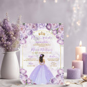 Invitation Élégante Lilac Princesse Robe Mis Quince