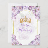 Invitation Élégante Lilac Princesse Robe Mis Quince (Dos)