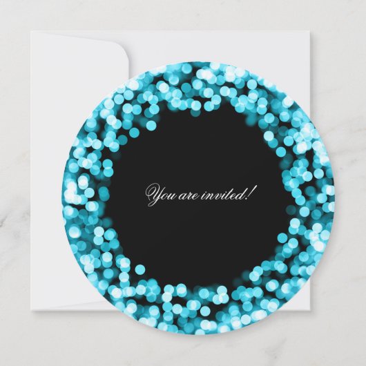 Invitation Élégante lumière turquoise Bat mitzvah (Dos)