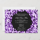 Invitation Élégante lumière violette Bat mitzvah (Devant)
