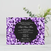 Invitation Élégante lumière violette Bat mitzvah (Debout devant)