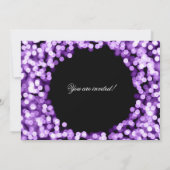 Invitation Élégante lumière violette Bat mitzvah (Dos)