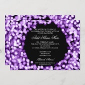 Invitation Élégante lumière violette Bat mitzvah (Devant / Derrière)