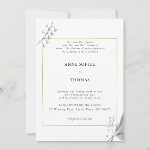 Invitation Élégante Lys de printemps classique de Valley Mari