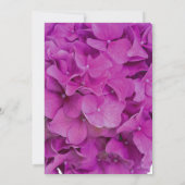 Invitation Elégante magenta rose hydrangée florale roses (Dos)