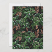 Invitation Élégante Maison À feuillage persistant de Noël (Dos)