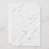Invitation Élégante Marbre blanc de douche nuptial (Dos)