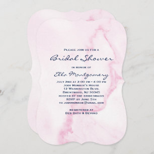 Invitation Élégante Marbre Rose Bridal