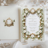 Invitation Elégante marguerite avec Mariage Faux Gold Détails