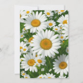 Invitation Elégante marguerite blanche champs fleuris blancs  (Dos)