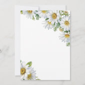 Invitation Elégante marguerite blanche Floral Surprise Annive (Dos)