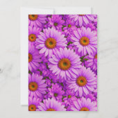 Invitation Élégante marguerite florale magenta rose foncé (Dos)