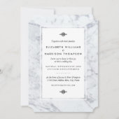 Invitation Elégante Mariage en marbre Vintage (Devant)