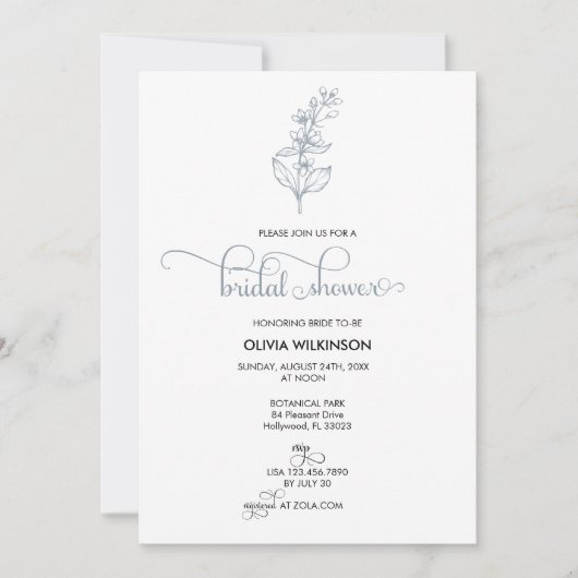 Invitation Élégante Mariage Moderne Calligraphie (Devant)