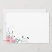 Invitation Élégante Mariage rose robe Fête des mariées (Dos)