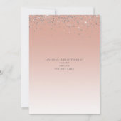 Invitation Élégante Mariage rose  robe Fête des mariées (Dos)