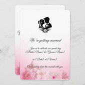 Invitation élégante Mariage simple (Devant / Derrière)