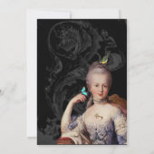 Invitation Elégante Marie Antoinette sur le français d'inspir (Dos)