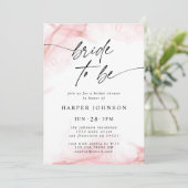 Invitation Élégante mariée de Fête des mariées d'aquarelle ro (Debout devant)