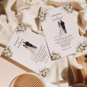 Invitation Élégante mariée et Mariage d'art Clip de Groom